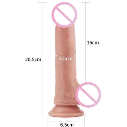 Фаллоимитатор LoveToy Dual-Layered Silicone Cock 8" Flesh