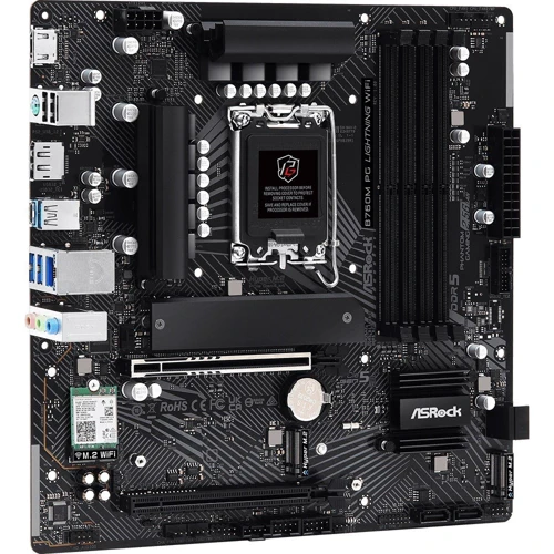 ASRock B760M PG Lightning WiFi: Дополнительно Адаптер Wi-Fi, Поддержка UEFI, Поддержка RAID, Радиатор на VRM