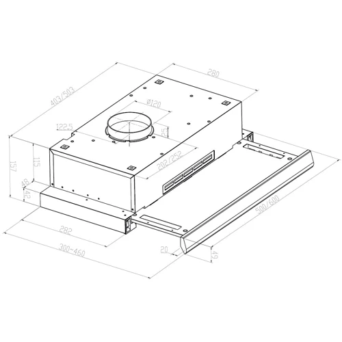 Вытяжка Pyramida TLX1-60 WH: Тип воздухоочистителя Рециркуляция, Отвод