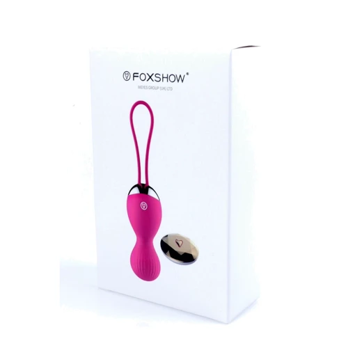 Вагинальные шарики с вибрацией и с пультом ДУ FOX - Vibrating Silicone Kegel Balls USB
