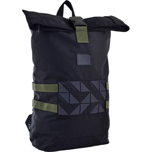 Рюкзак городской YES Roll-top T-70 "Navigator black" (557240)