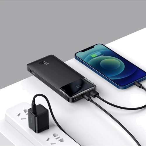 Внешний аккумулятор Baseus Power Bank 10000mAh Bipow Display 15W Black (PPDML-I01): Тип батареи Литий-полимерные