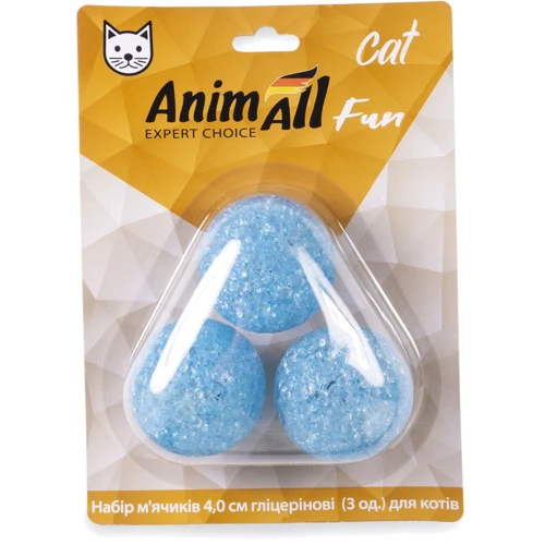 Набор глицериновых мячиков AnimAll Fun Cat VP039 для кошек 3 шт. (155878): Производитель AnimAll