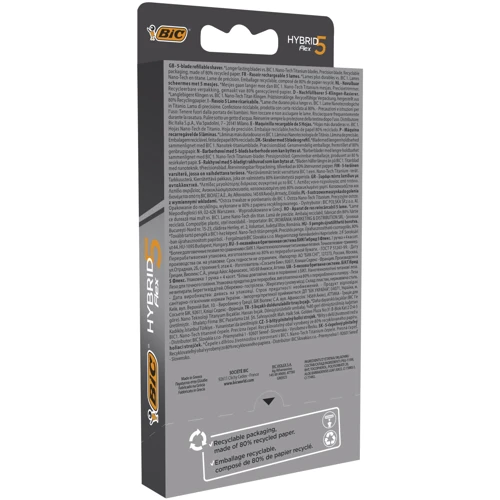 BIC Flex 5 Hibrid Станок для бритья мужской с 4 сменными картриджами фото 5