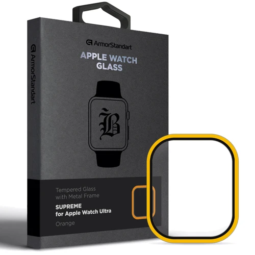 ArmorStandart Tempered Glass Supreme BI Metal Frame Orange for Apple Watch 49mm (ARM78300)