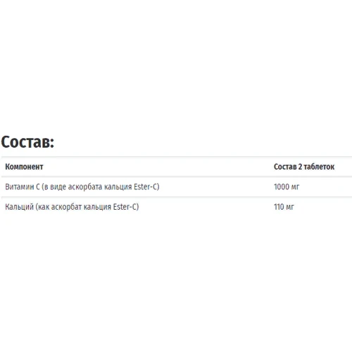 American Health Витамин С Ester-C, 500 mg, 225 Vegetarian Tablets (AMH-16991): Форма выпуска Таблетки