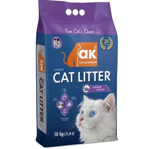 Наполнитель Akcat Compact cat litter бентонитовый запах лаванды 10кг 11.8л (AKMN005)