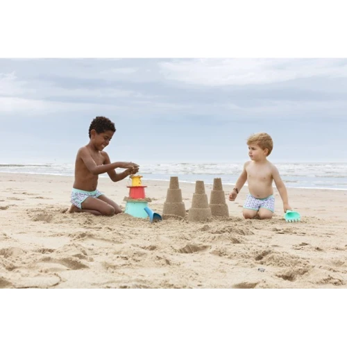 Набор для пляжа Quut Alto (пирамидка + совочек с грабельками в сумке) голубой (172000)