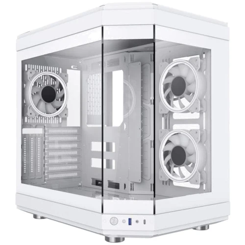 Корпус GameMax HYPE White: Материал передней панели закаленное стекло