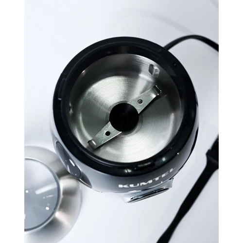 Кофемолка KUMTEL HCG-02 INOX: Резервуар для молотого кофе Есть