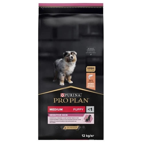 Сухий корм Pro Plan Dog Medium Puppy з лососем та рисом 12 кг (7613035120389): Тип Сухий корм