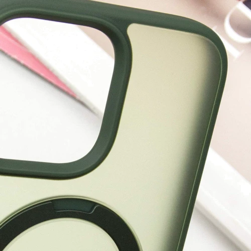 Чехол для iPhone Mobile Case Metal Buttons with MagSafe HQ Ring Green for iPhone 16 Pro Max фото 6