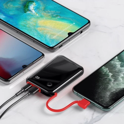Зовнішній акумулятор Baseus Power Bank 10000mAh Mini S Digital Display 3A with Lightning Cable Black (PPXF-E01): Кабелі / перехідники для смартфонів в комплекті micro USB