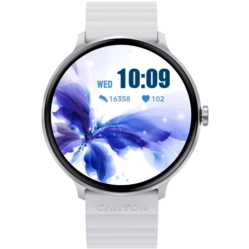 Смарт-часы Canyon Jacky SW-69 White Blue: Дисплей 1.3" LTPS (360x360)