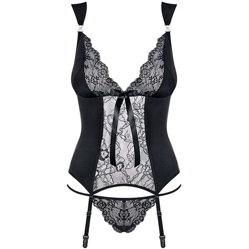 Сексуальный корсет с кружевом Obsessive Charmea, S/M