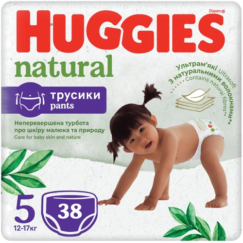 Подгузники Huggies Natural Pants Mega 5 (12-17 кг) 38 шт (5029053549583)