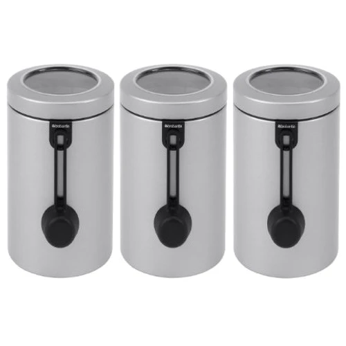 Емкость для хранения Набор емкостей с мерными ложками Brabantia CANISTERS (1,7 л, 3 шт) (42 37 27) фото 1