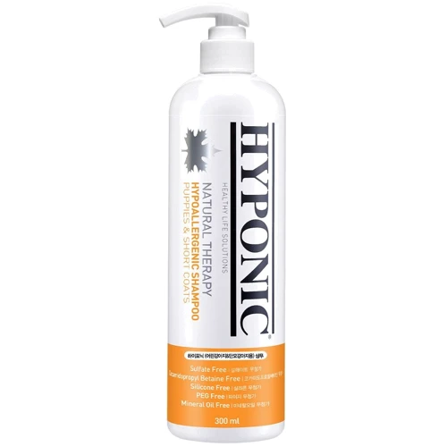 Гипоаллергенный шампунь для щенков и короткошерстных собак Hyponic Hypoallergenic Shampoo for puppies & short coats 300 мл (H1SH1BA0300HYOFN)