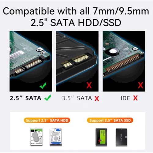 Аксесуар для накопичувача Maiwo K2510 2.5" SATA to USB 3.1 (6910053145013) фото 2