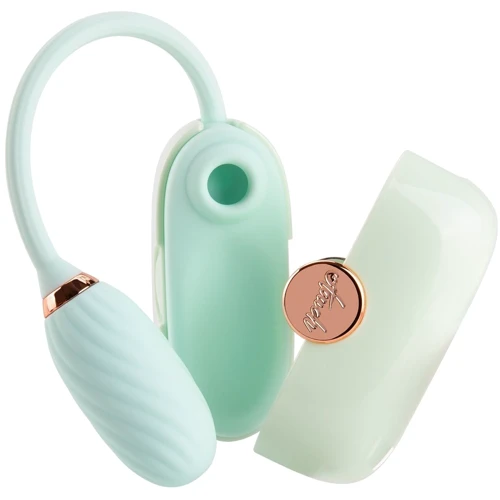 Вакуумный клиторальный стимулятор Otouch Louis Vibrate Teal с вибрацией