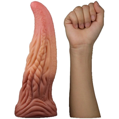 Фаллоимитатор Dual-Layered Silicone Tongue 10" Brown