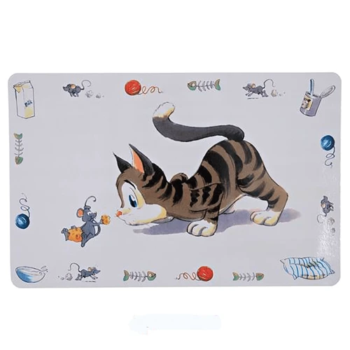 Коврик Trixie Comic Cat под миски для котов 44х28 см (4011905245447)