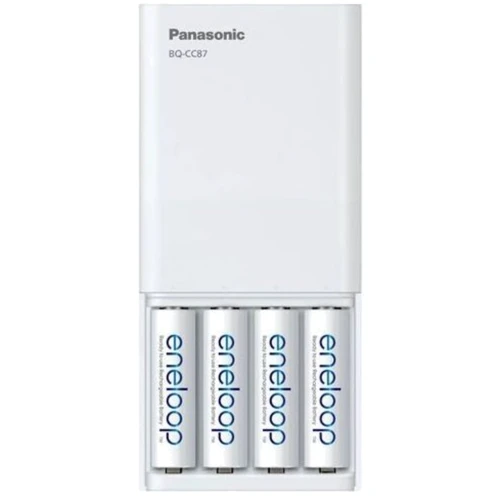 Panasonic Smartplus USB Charger BQ-CC87 + Eneloop 4xAA 2000 mAh plastic free pack (K-KJ87MCD40USB) фото 2