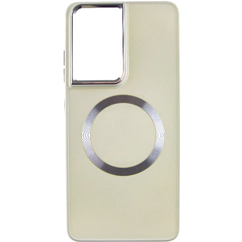 Чехол для телефонов TPU Case Bonbon Metal Style with MagSafe White for Samsung S928 Galaxy S24 Ultra: Материал TPU (термополиуретан)