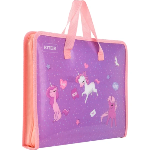 Папка-портфель на молнии Kite Unicorn 1 отделение A4 (k22-202-02): Тип Портфель