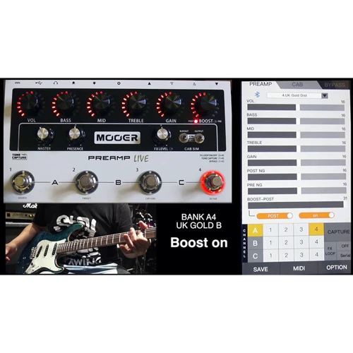 Педаль гитарных эффектов MOOER Preamp Live