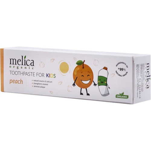 Melica Organic Toothpaste For Kids Peach 100 ml Дитяча зубна паста "Персик"