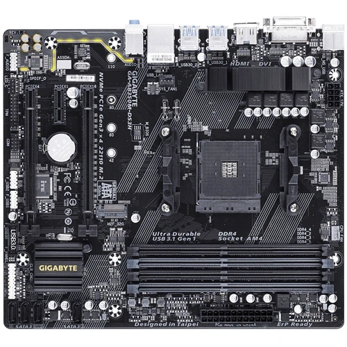 Gigabyte GA-AB350M-DS3H V2 Socket AM4: Роз'єми на платі SATA 3.0, PCI Express x1, M.2