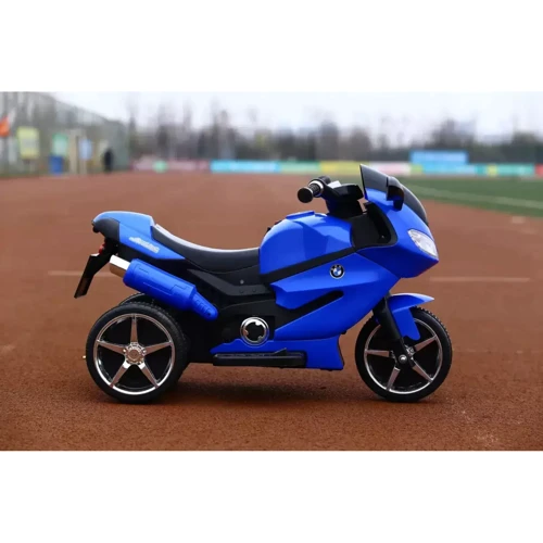 Трёхколёсный мотоцикл Kidsauto Moto S c пультом и EVA колесами синий: Время работы, мин 40-60