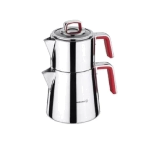 Чайник Korkmaz Vertex Red А081 (2 пр.) (1.1 л, 2.0 л): Область застосування Для газових плит, Для індукційних плит, Для електричних плит, Для галогенних / склокерамічних плит