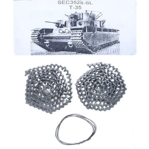 Металеві траки Sector35 для Т-35 (зібрані у стрічку) SEC3528-SL