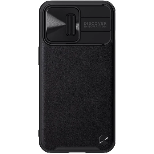 Чехол для iPhone Nillkin Leather Case Camshield Black for iPhone 13 Pro: Цвет черный