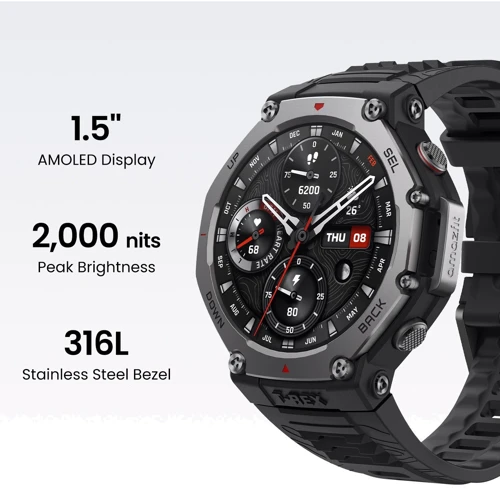 Смарт-часы Amazfit T-Rex 3 Lava: Емкость батареи, мАч 700