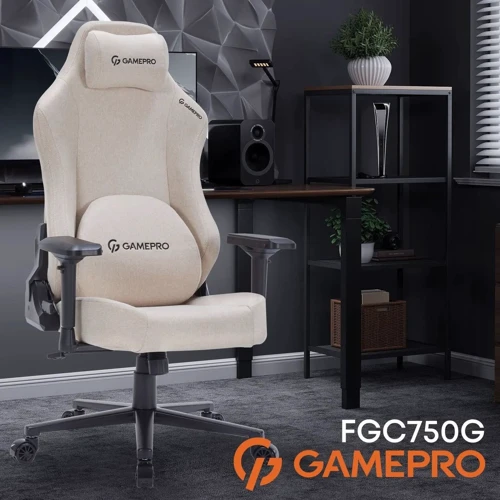 Кресло игровое GamePro FGC750G Fabric Beige фото 11