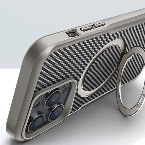 Чохол для iPhone Mobile Case TPU+PC Metal Buttons with MagSafe Carbon Grey для iPhone 16 Pro Max: Колір серый