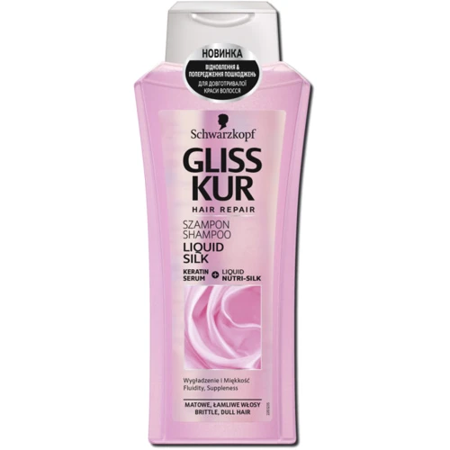 Schwarzkopf Gliss Kur Liquid Silk Shampoo 400 ml Шампунь для ламких, позбавлених блиску волосся