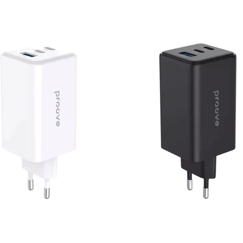 Зарядное устройство Proove Wall Charger 2xUSB-C+USB Pocket GaN Max 100W Black (WCPG10012201): Особенности Быстрая зарядка, Power Delivery (PD), USB-C