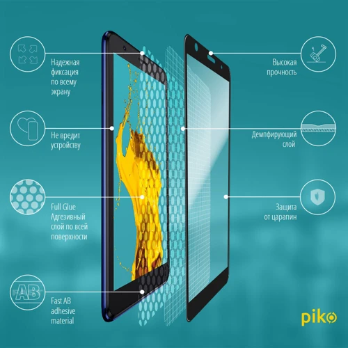 Аксесуар для смартфона Piko Tempered Glass Full Glue Black for ZTE Blade L8: Тип захисне скло
