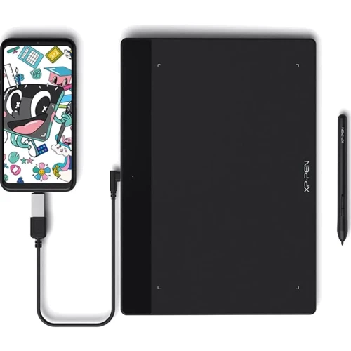 Графический планшет XP-Pen Deco Fun XS Black: Рабочая поверхность 121.9x76.2 мм