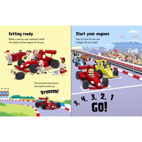 Wind-up Racing Cars / Интерактивная книга Спортивные автомобили: Обложка Твердая