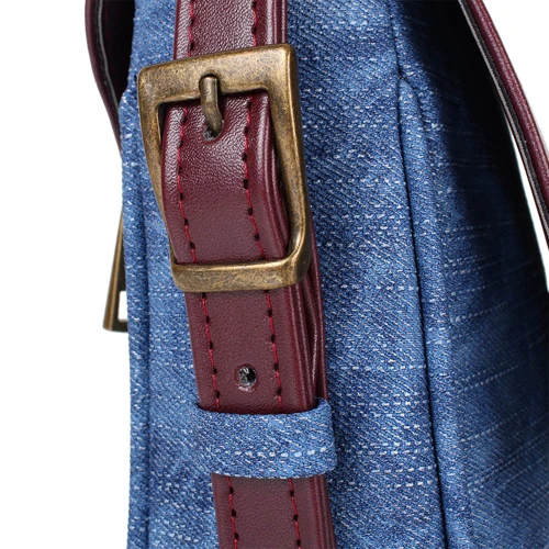 Жіноча сумка почтальонка Laskara синя (LK10189-cherry-denim): Матеріал Штучна шкіра