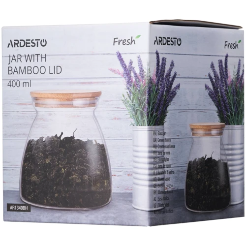 Банка для сыпучих продуктов Ardesto Fresh Hourglass 400 мл: Объем, л 0.4