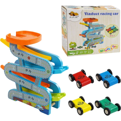 Трек С 65821 дерев'яний 4 машинки: Виробник Noname