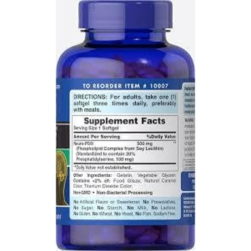 Puritan's Pride Neuro-Ps (Phosphatidylserine) 100 mg 60 caps: Форма выпуска Капсулы