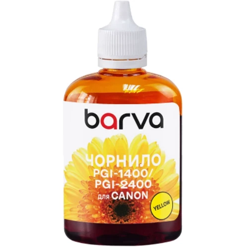 Чернила Barva Canon PGI-1400/PGI-2400 100 мл, Y Pigm. (C1400-927)