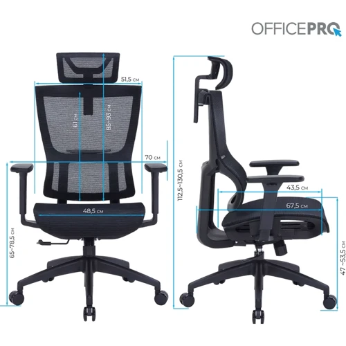 Офісне крісло Officepro Elegant OC660-B-B-B фото 7
